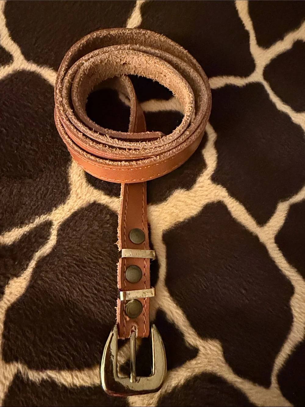 Vintage 80’s Brown Leather Belt